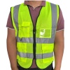 Жилет сигнальный светоотражающий на молнии с карманами XXXL, салатовый (кратно 50 шт)