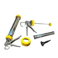 Пистолет для герметика 600 мл закрытый, алюминиевый (2496)